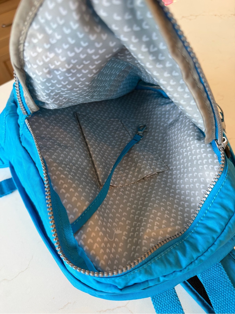 NWT Kipling Vibrant Teal Backpack - Zipper Organization 0SFA - Picture 10 of 15